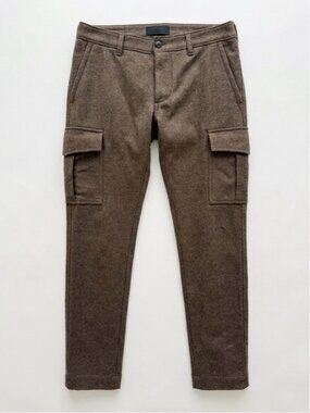Wings + Horns Wool Cargo Pants Trousers Size 30 Brown Slim Fit